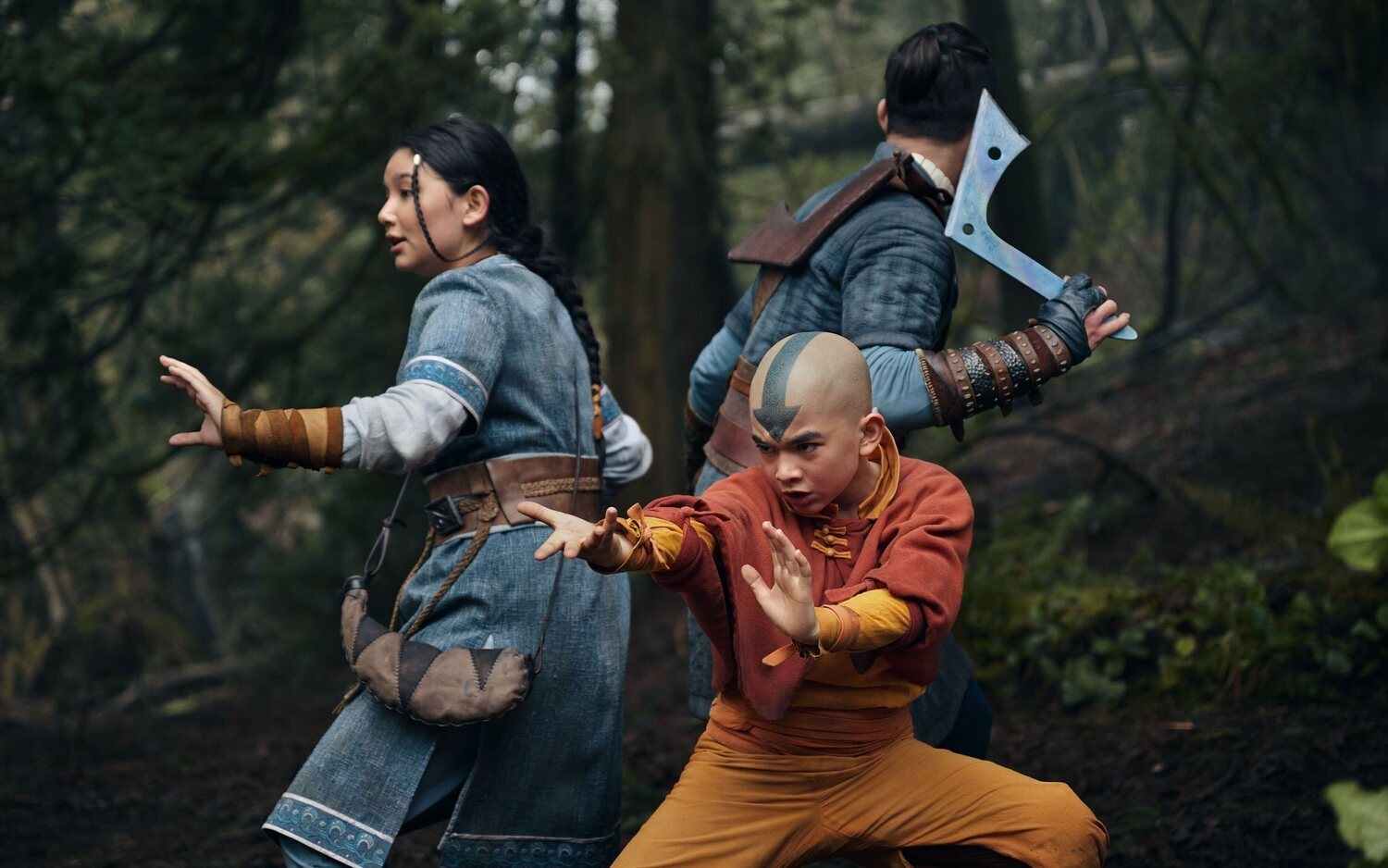 Katara, Aang y Sokka en 'Avatar: La leyenda de Aang'