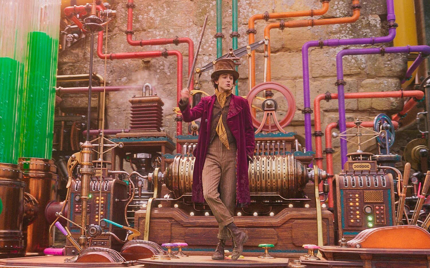 TimotheeChalamet Chalamet como Willy Wonka