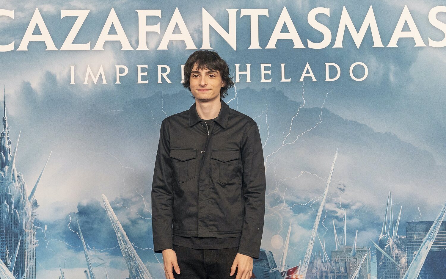 Finn Wolfhard en la presentación en Madrid de 'Cazafantasmas: Imperio helado'