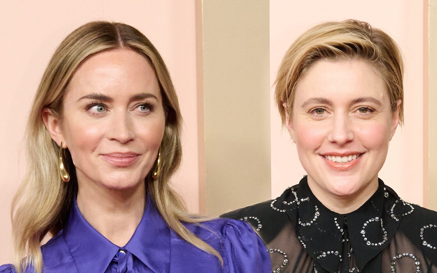 Emily Blunt y Greta Gerwig en el almuerzo de los Oscar