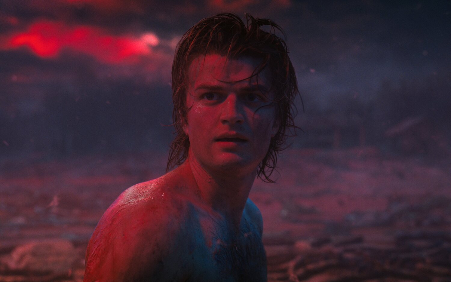 Joe Keery como Steve en la temporada 4 de 'Stranger Things'