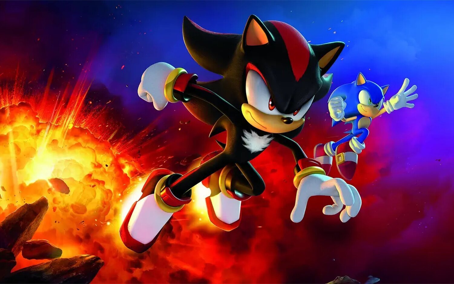 Los personajes de Shadow y Sonic en los videojuegos