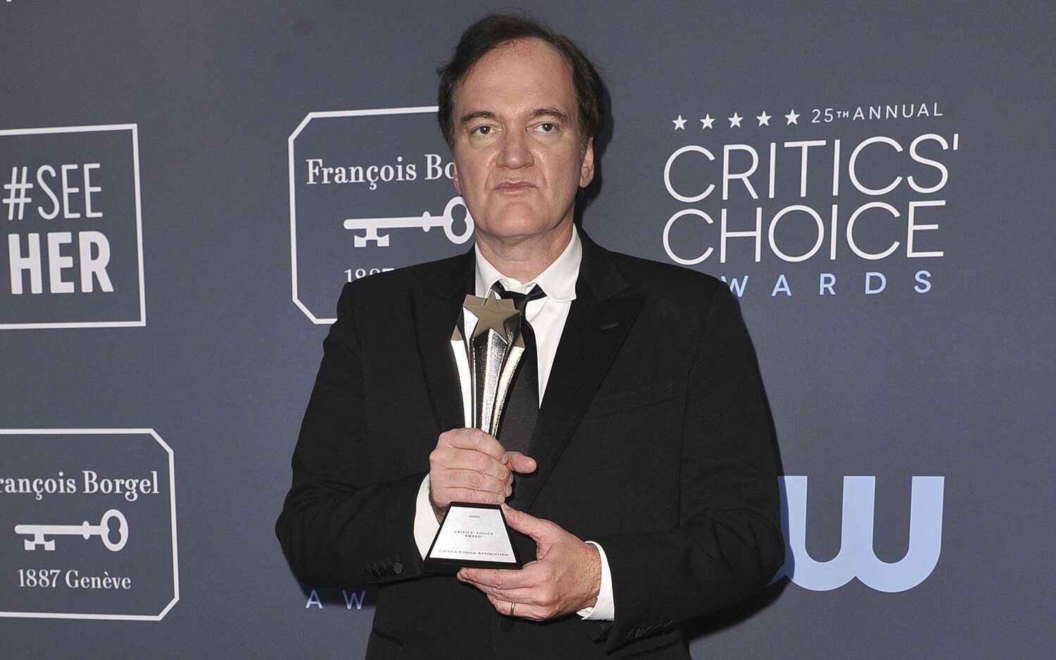 Quentin Tarantino en la alfombra roja de los Critics' Choice Awards 2020