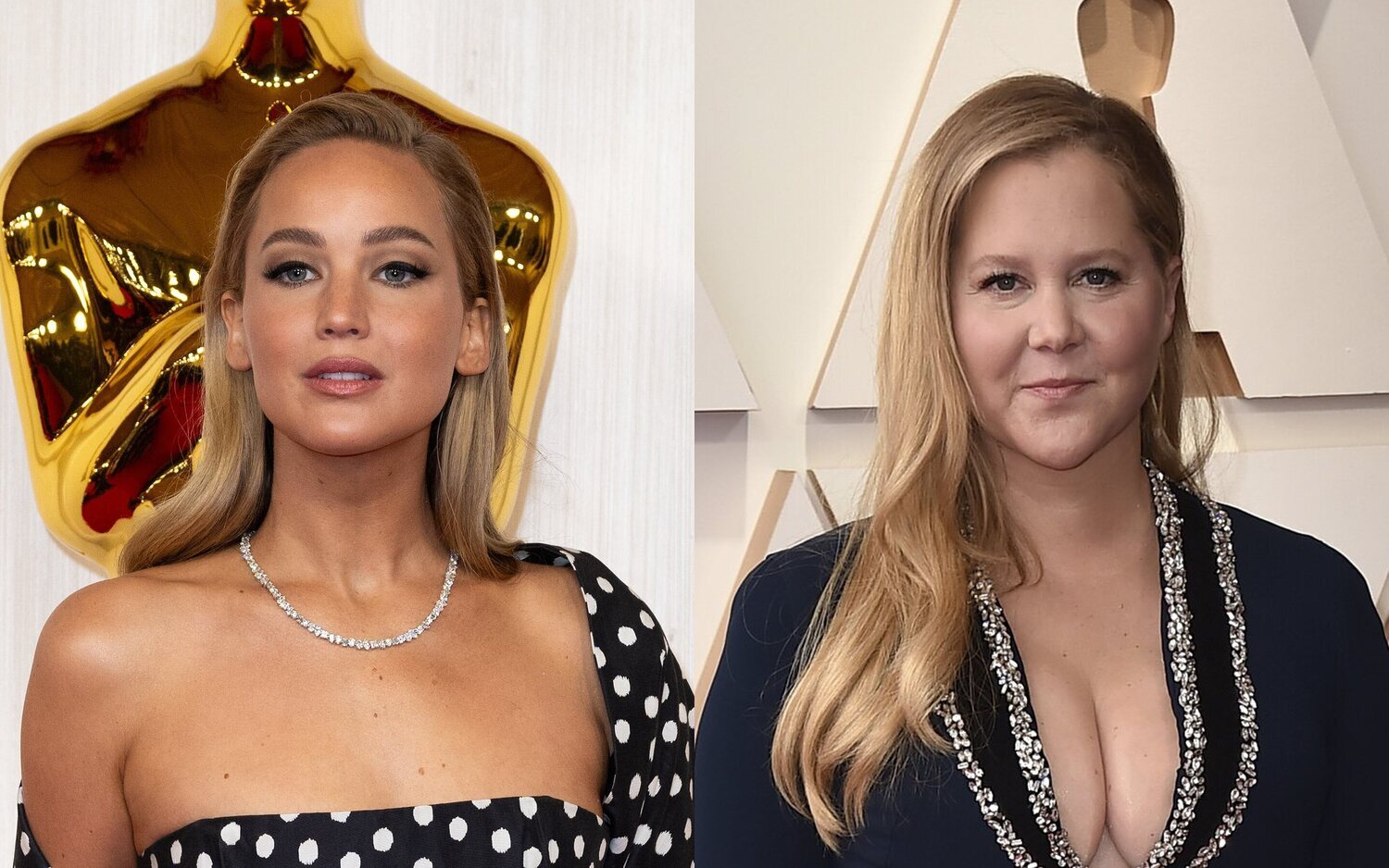 Jennifer Lawrence en los Oscar 2024 y Amy Schumer en los Oscar 2022