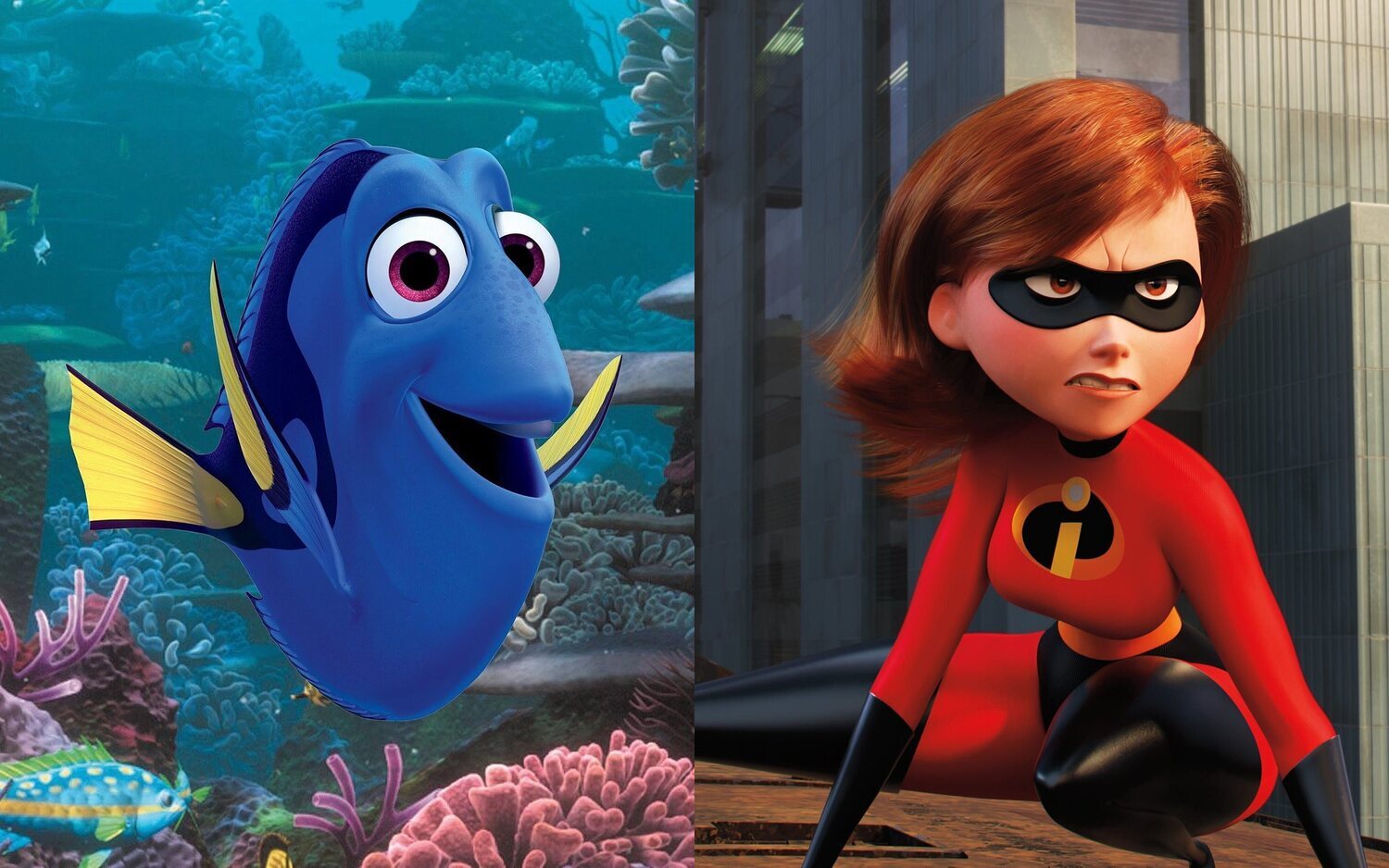 Dory y Elastigirl en sus respectivas secuelas Pixar