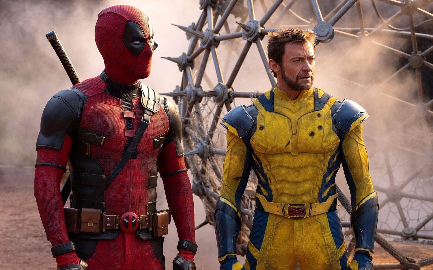 Ryan Reynolds y Hugh Jackman en 'Deadpool y Lobezno'