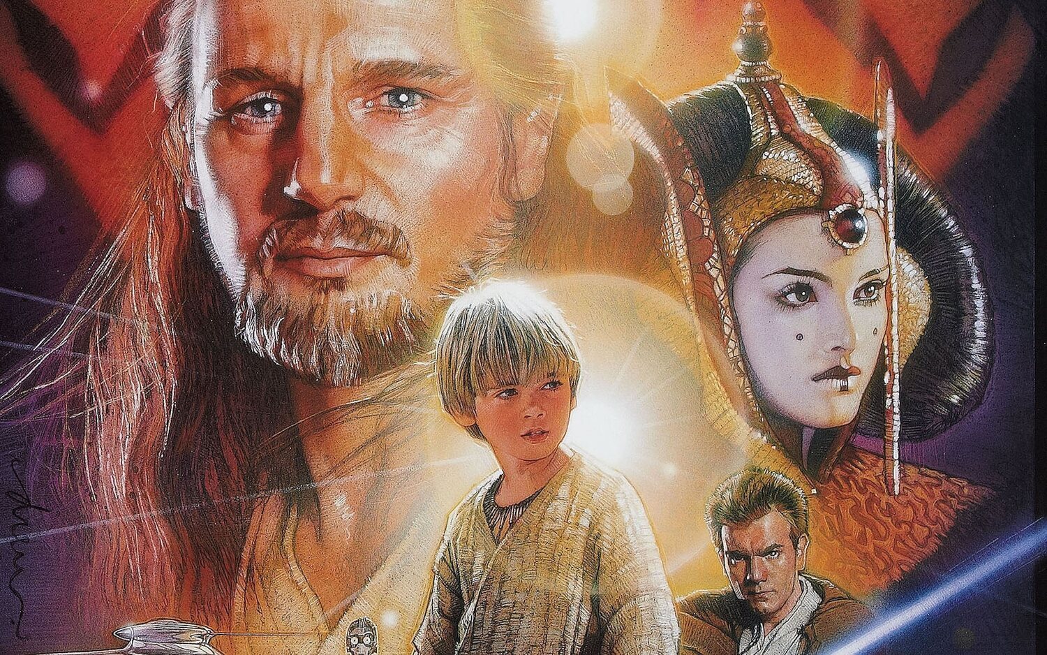 Cartel original de 'Star Wars: Episodio I - La amenaza fantasma'