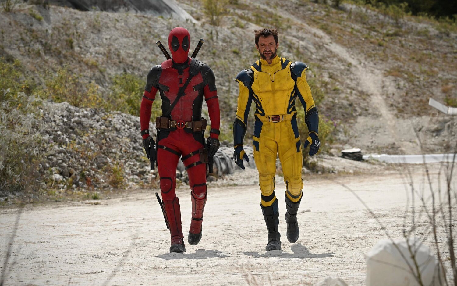 Ryan Reynolds y Hugh Jackman en 'Deadpool y Lobezno'