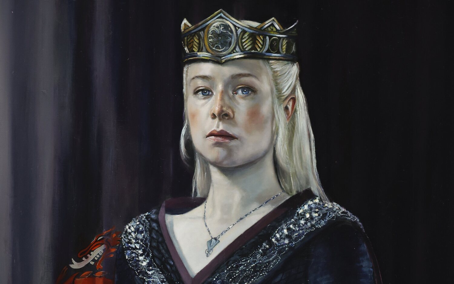 Retrato de Rhaenyra Targaryen elaborado por la artista Laura Can