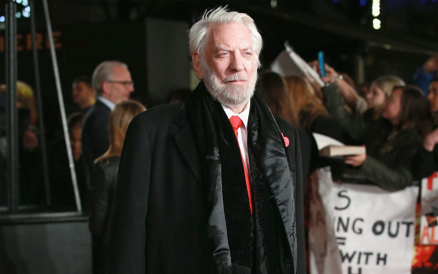 Donald Sutherland en la premiere de 'Los Juegos del Hambre: Sinsajo - Parte 2'