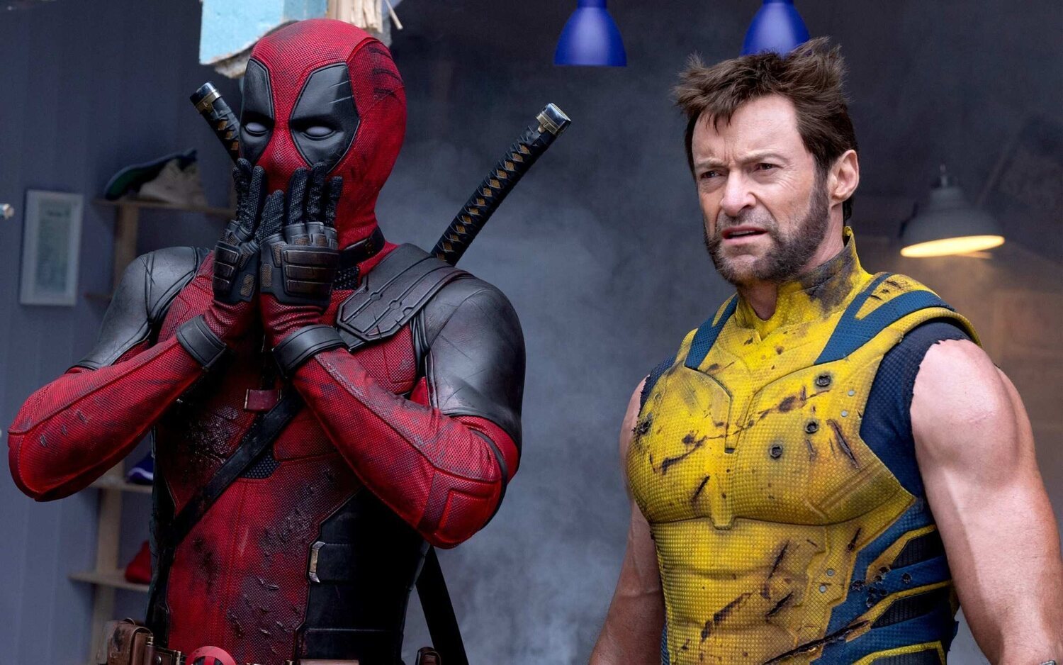 Ryan Reynolds y Hugh Jackman en 'Deadpool y Lobezno'