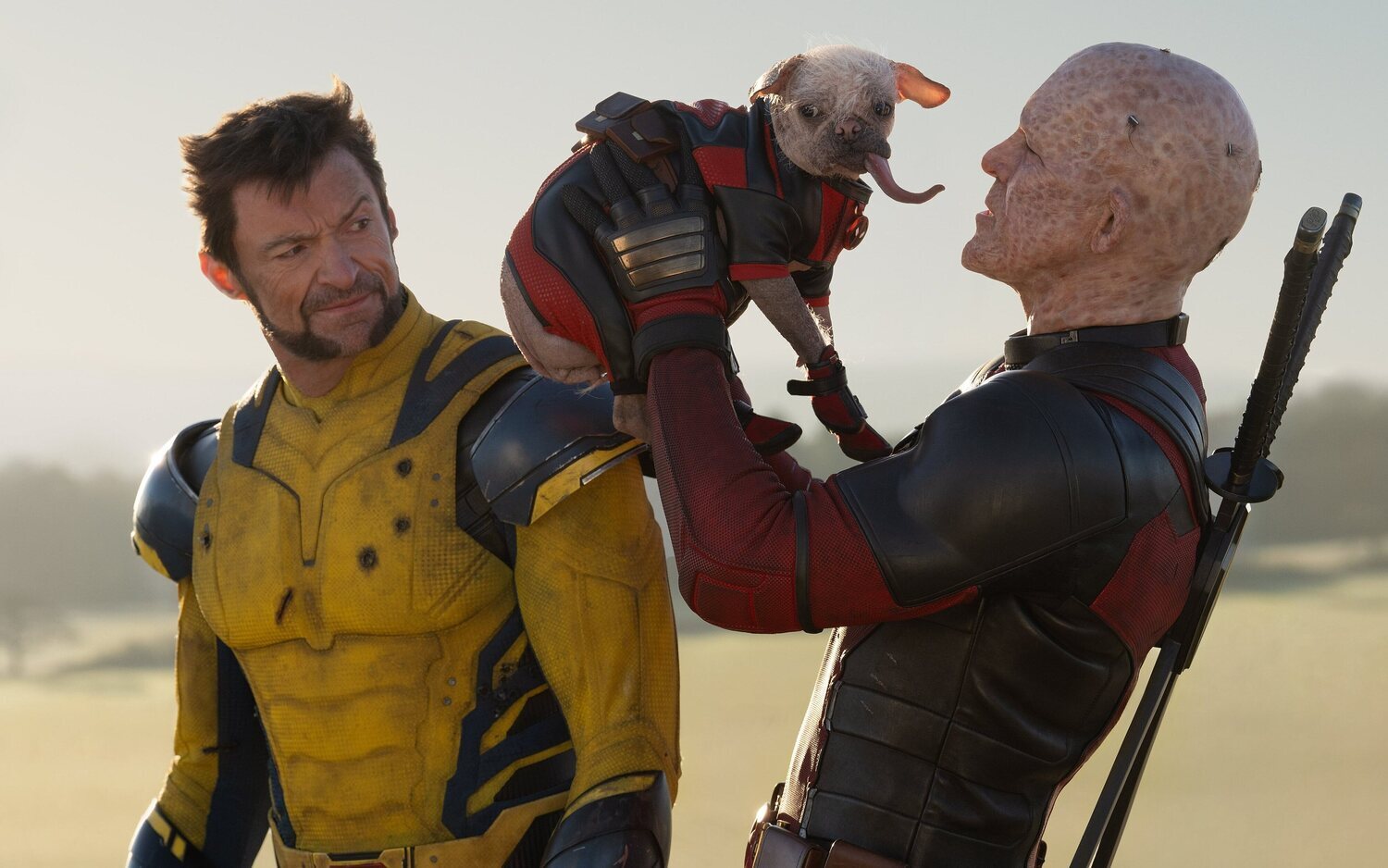 Logan y Wade Wilson con Dogpool en 'Deadpool y Lobezno'