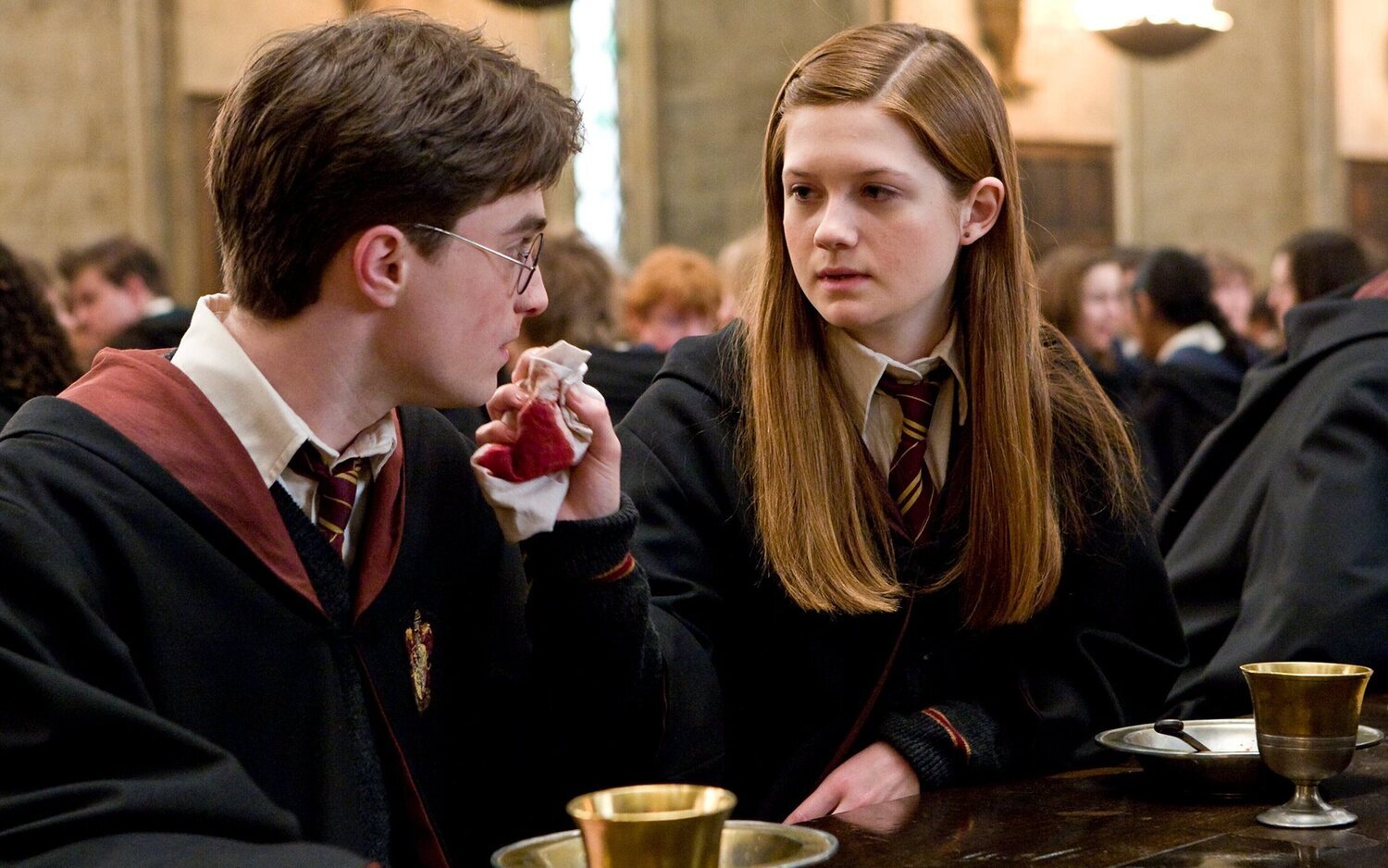 Harry Potter y Ginny Weasley en la saga 'Harry Potter'