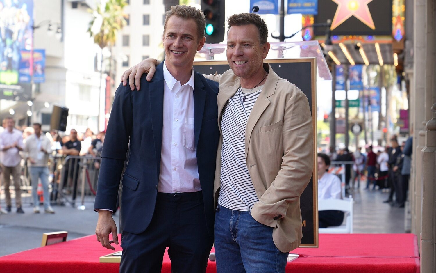 Hayden Christensen y Ewan McGregor en el evento