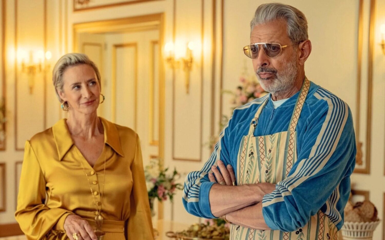 Zeus (Jeff Goldblum) y Hera (Janet McTeer) en 'KAOS'