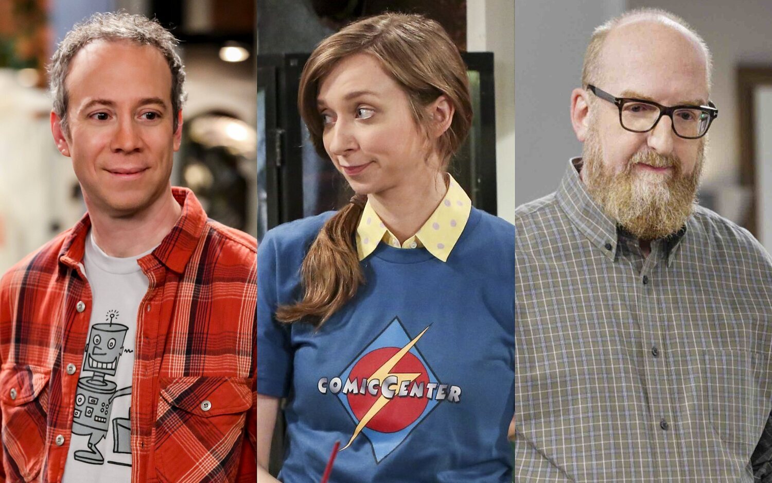 Kevin Sussman, Lauren Lapkus y Brian Posehn en 'The Big Bang Theory'