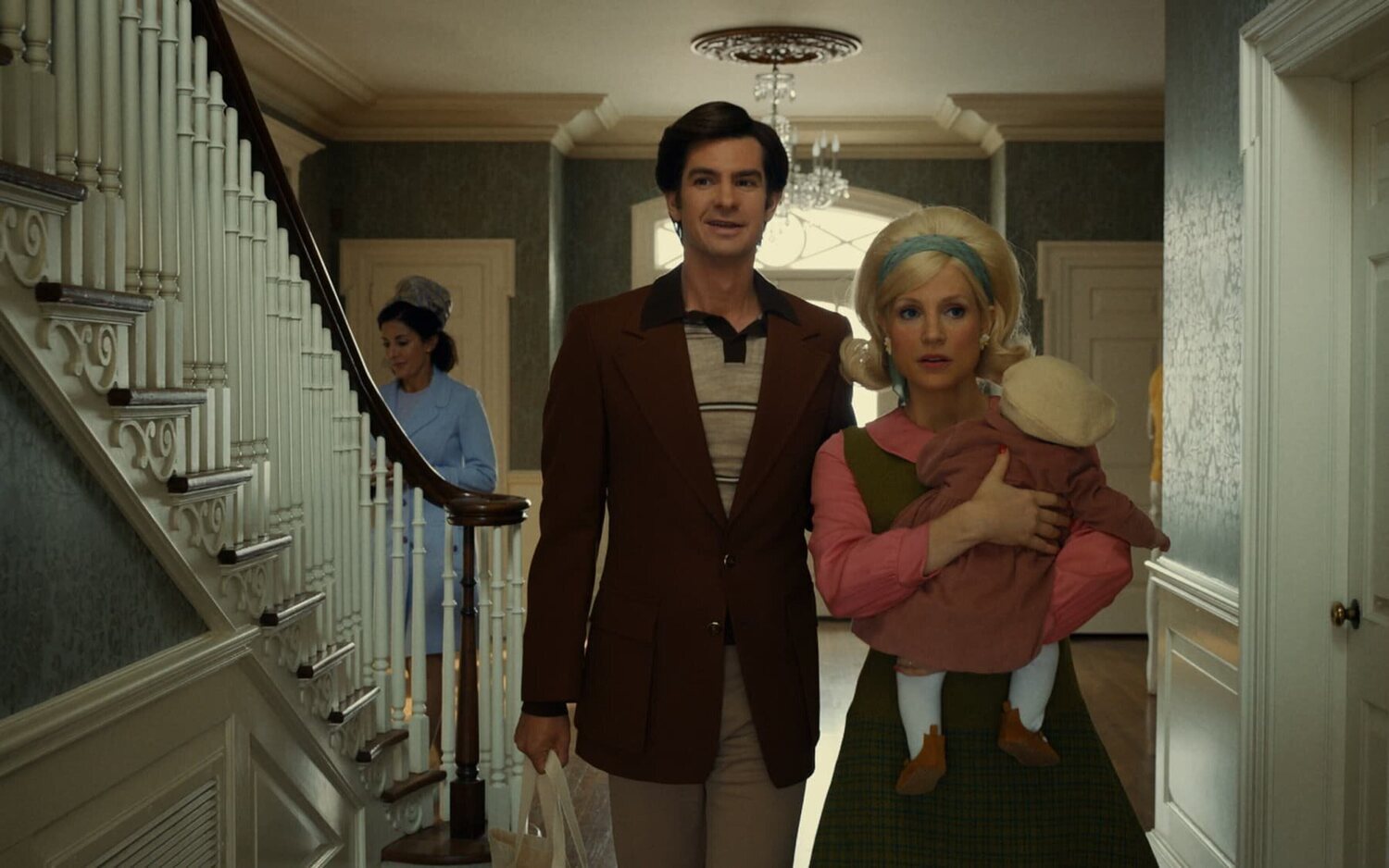 Andrew Garfield y Jessica Chastain en 'Los ojos de Tammy Faye'