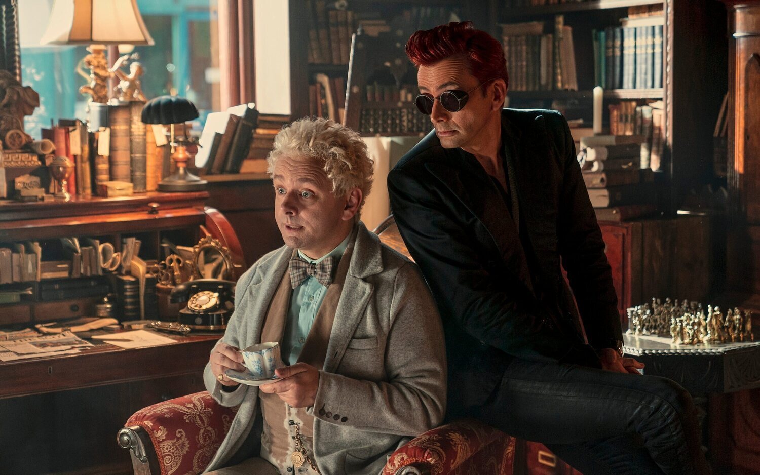 Michael Sheen y David Tennant en la temporada 2 de 'Good Omens'