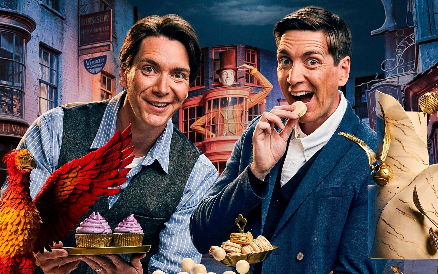 James y Oliver Phelps en 'Harry Potter: Los magos de la repostería'