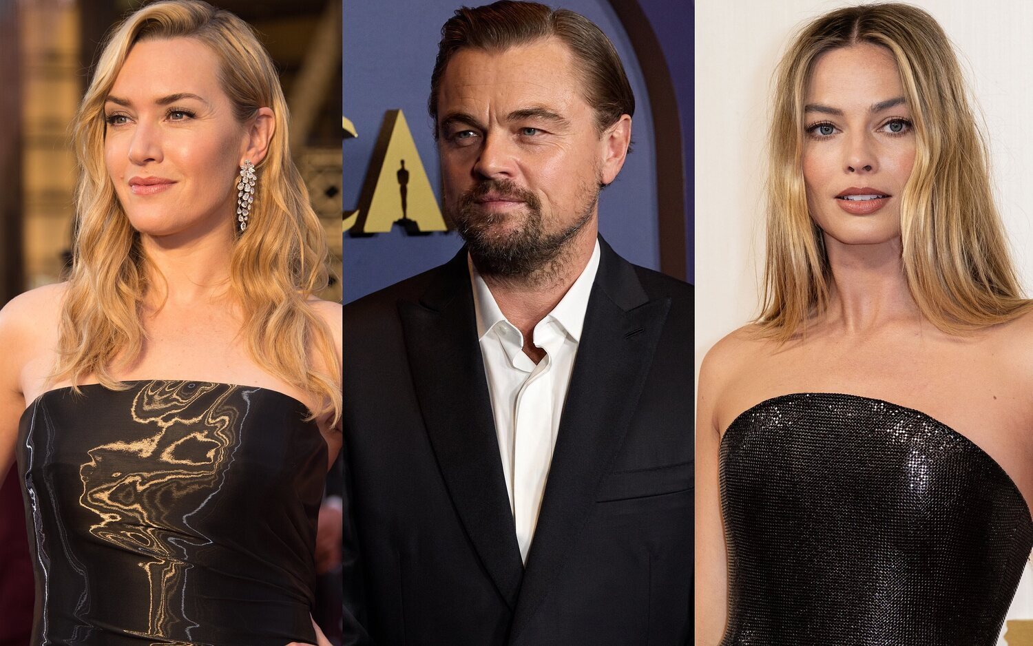 Kate Winslet, Leonardo DiCaprio y Margot Robbie