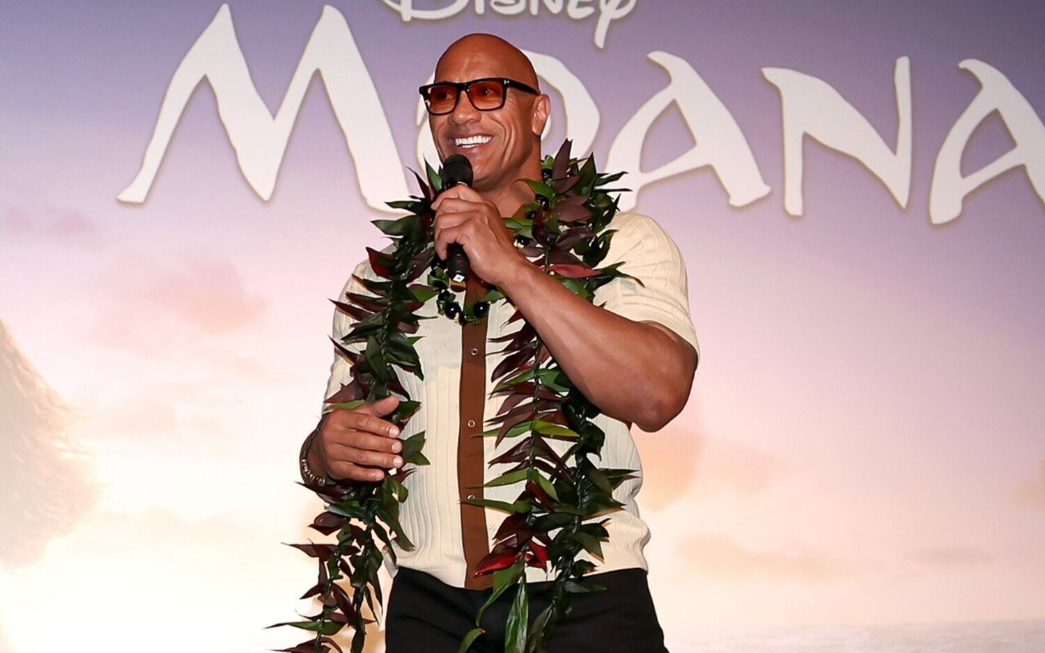 Dwayne Johnson en la premiere de 'Vaiana 2'