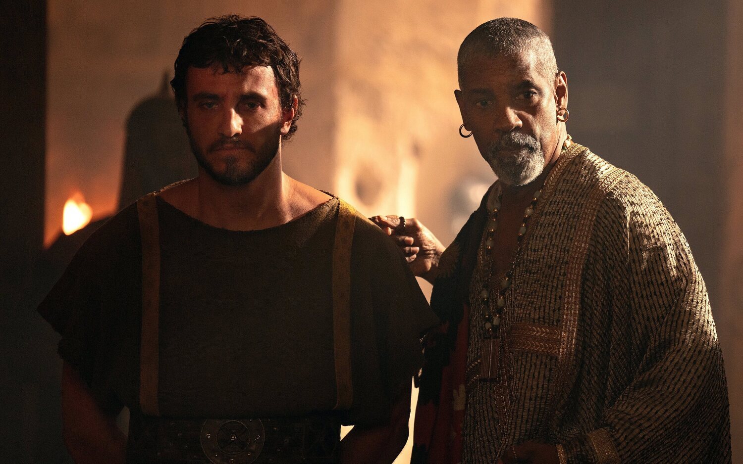 Paul Mescal y Denzel Washinton en 'Gladiator II'