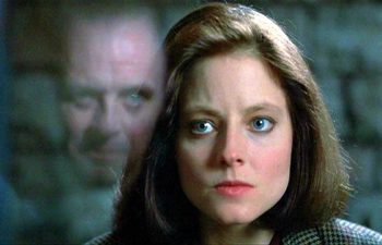 Jodie Foster y Anthony Hopkins en El silencio de los corderos