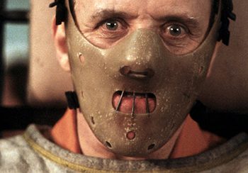 Anthony Hopkins como Hannibal Lecter en 'El silencio de los corderos'