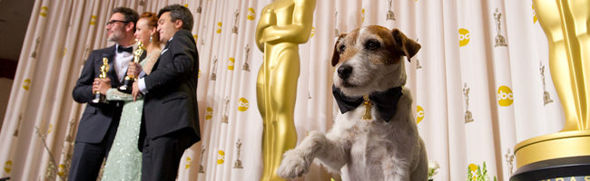 Uggie en los Oscar 2012