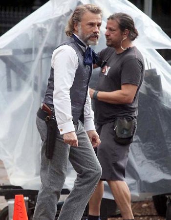 Christoph Waltz en el set de Django Unchained