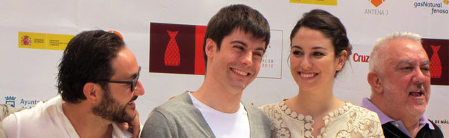 El equipo de 'Miel de naranjas' en el Festival de Málaga 2012