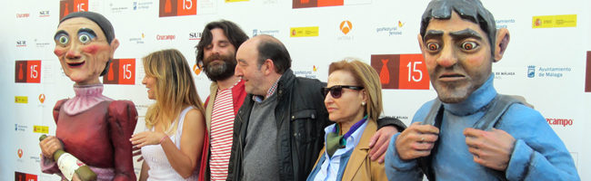 El equipo de 'O Apóstolo en el Festival de Málaga 2012