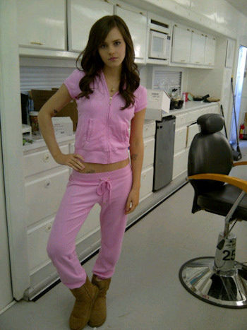 Emma Watson en el set de The Bling Ring