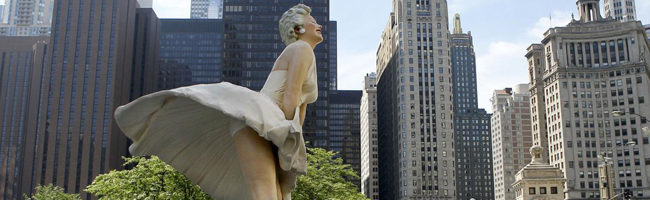 estatua de Marilyn Monroe en Chicago