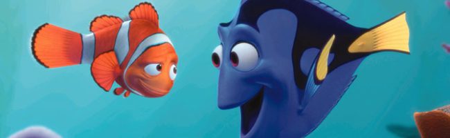  Dory y Marlin en Buscando a Nemo