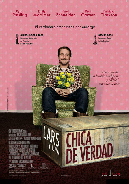 Cartel en castellano de 'Lars y una chica de verdad'