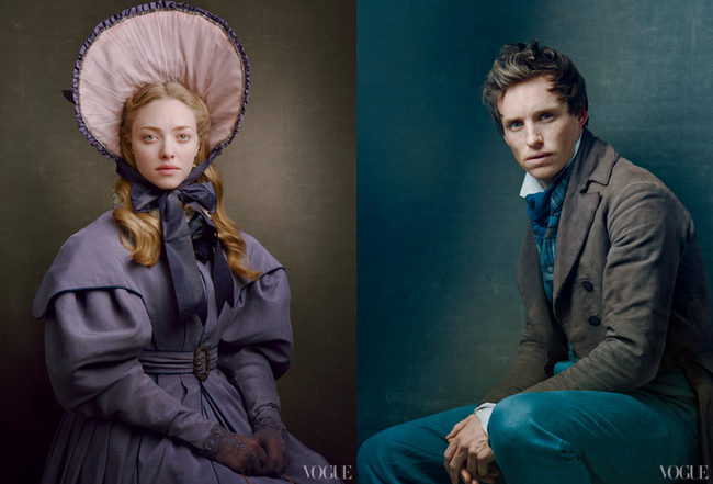 Amanda Seyfried como Cosette; y Eddie Redmayne como Marius