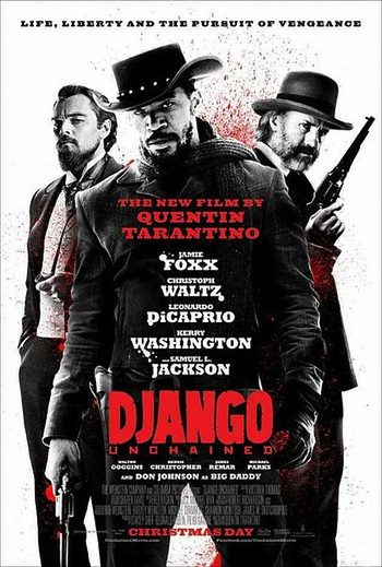 Leonardo DiCaprio, Jamie Foxx y Christoph Waltz protagonizan el último póster de 'Django desencadenado'