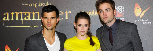 Taylor Lautner, Kristen Stewart y Robert Pattinson estrenan en Madrid 'Amanecer: Parte 2'