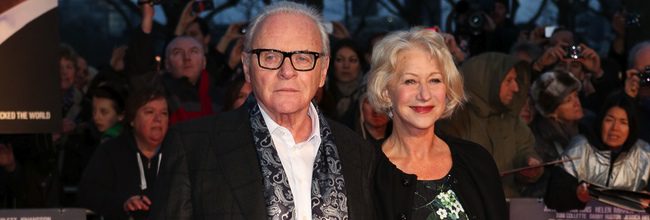 Anthony Hopkins y Helen Mirren en el estreno de 'Hitchcock' en Londres