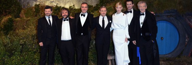 El reparto de 'El Hobbit: Un viaje inesperado' en el estreno en Londres