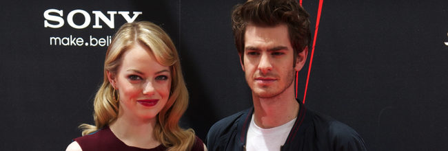 Andrew Garfiel y Emma Stone en el estreno de 'The Amazing Spider-Man'