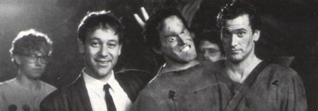 Sam Raimi en el set de 'Evil Dead'