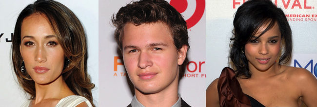  Maggie Q, Ansel Elgort y Zoë Kravitz