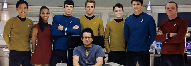 J.J. Abrams junto al reparto de 'Star Trek'