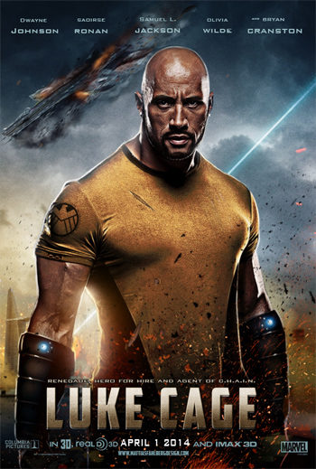 Fan-art de Dwayne Johnson como Luke Cage 