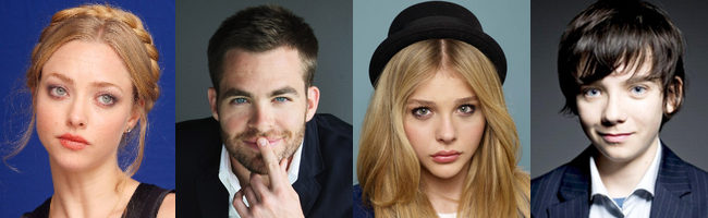 Amanda Seyfried, Chris Pine, Chloë Grace Moretz y Asa Butterfield