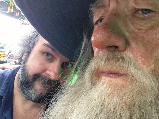 Peter Jackson y Ian McKellen