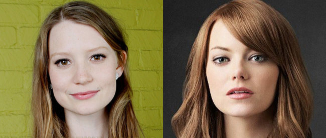 Mia Wasikowska y Emma Stone