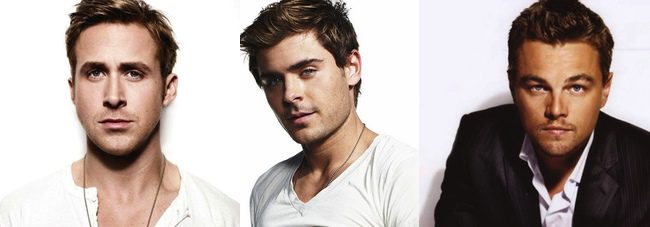 Ryan Gosling, Zac Efron y Leonardo DiCaprio